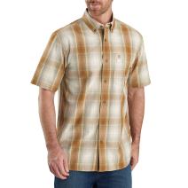 Oiled Walnut Relaxed Fit Lightweight Plaid Shirt