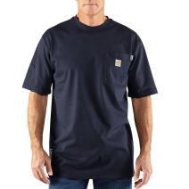 Dark Navy Flame-Resistant Force® Short Sleeve Cotton T-Shirt