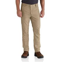Dark Khaki Rugged Flex® Slim Fit Canvas 5-Pocket Tapered Pant
