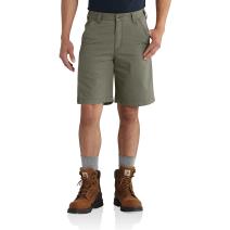 Dusty Olive Rugged Flex® Relaxed Fit Canvas Work Short - 10 Inch