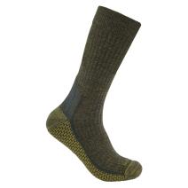 Olive Force® Grid Midweight Synthetic-Merino Wool Blend Crew Sock