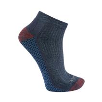 Navy Heather Force® Grid Midweight Quarter Sock