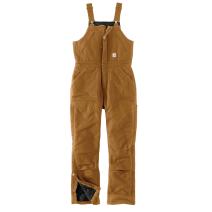 Carhartt Brown Women's Loose Fit Washed Duck Insulated Biberall