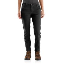 Black Women's Relaxed Fit Stretch Twill Pant