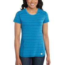 Island Blue Heather Women's Force® Performance Striped T-Shirt