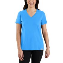 Azure Blue Women's TENCEL™ Fiber Series Relaxed Fit Lightweight Short-Sleeve V-Neck T-Shirt