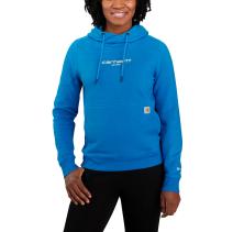 Marine Blue Heather Women's Force® Relaxed Fit Lightweight Graphic Hooded Sweatshirt