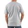 Heather Gray Carhartt K84 Back View - Heather Gray | Model is 6'2" with a 40.5" chest, wearing Medium