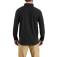 Black Carhartt 104255 Back View - Black | Model is 6'2" with a 40.5" chest, wearing Medium