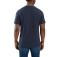 Navy Carhartt 104616 Back View - Navy | Model is 6'3" with a 44" chest, wearing Large