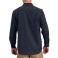 Navy Carhartt 102538 Back View - Navy | Model is 6'2" with a 40.5" chest, wearing Medium