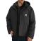 Black Carhartt 102207 Front View - Black | Model is 6'2" with a 40.5" chest, wearing Medium