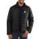 Black Carhartt 102208 Front View - Black | Model is 6'2" with a 40.5" chest, wearing Medium