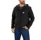 Black Carhartt 104671 Front View - Black | Model is 6'2" with a 40.5" chest, wearing Medium
