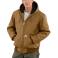 Carhartt Brown Carhartt J140 Front View - Carhartt Brown | Model is 6'0" with a 40" chest, wearing Medium