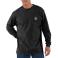 Black Carhartt K126 Front View - Black | Model is 6'2" with a 40.5" chest, wearing Medium