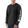 Black Carhartt K231 Front View - Black | Model is 6'2" with a 40.5" chest, wearing Medium