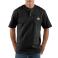 Black Carhartt K84 Front View - Black | Model is 6'2" with a 40.5" chest, wearing Medium
