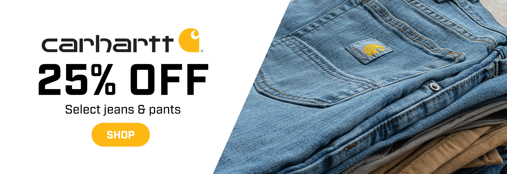A stacked pair of jeans and pants - 25% Off 