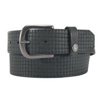 Black Saddle Leather Basketweave Belt