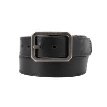Brown/Black Leather Reversible Center Bar Buckle Belt
