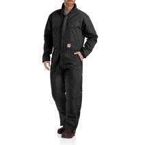 Black Washed Duck Insulated Coveralls