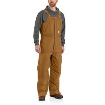 Carhartt Brown Loose Fit Firm Duck Insulated Biberall