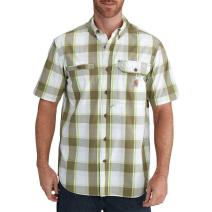 Burnt Olive Force® Ridgefield Short Sleeve Plaid Shirt