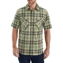 Oil Green Rugged Flex® Bozeman Short Sleeve Shirt