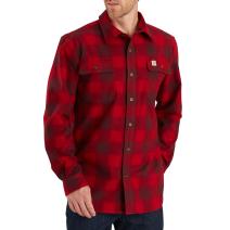 Dark Crimson Hubbard Flannel Long Sleeve Shirt