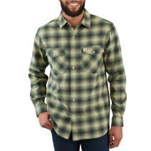 Olivine Rugged Flex® Hamilton Snap-Front Plaid Long Sleeve Shirt