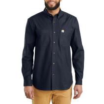 Navy Rugged Flex® Hamilton Solid Long Sleeve Shirt