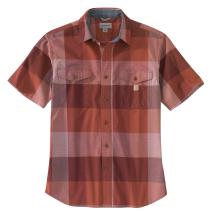 Auburn Rugged Flex® Relaxed Fit Lightweight Short Sleeve Plaid Shirt