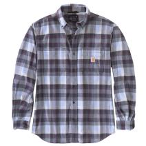 Folkstone Gray Rugged Flex® Relaxed Fit Midweight Flannel Long-Sleeve Shirt
