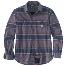 Shadow Stripe Rugged Flex® Relaxed Fit Midweight Flannel Fleece-Lined Shirt