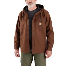 Mocha Heather Rain Defender® Relaxed Fit Heavyweight Hooded Shirt Jac