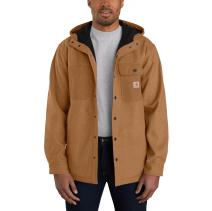 Oiled Walnut Heather Rain Defender® Relaxed Fit Heavyweight Hooded Shirt Jac