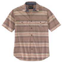Warm Taupe Rugged Flex® Relaxed Fit Lightweight Plaid Short Sleeve Shirt 