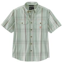 Succulent Loose Fit Midweight Short Sleeve Plaid Shirt