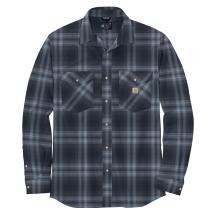 Bluestone Rugged Flex® Relaxed Fit Midweight Flannel Long-Sleeve Snap-Front Plaid Shirt