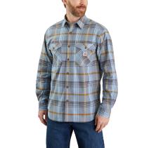 Alpine Blue Rugged Flex® Relaxed Fit Lightweight Long-Sleeve Plaid Shirt