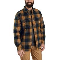 Carhartt Brown Relaxed Fit Flannel Sherpa-Lined Shirt Jac