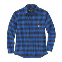 Glass Blue Rugged Flex® Relaxed Fit Midweight Flannel Long-Sleeve Plaid Shirt