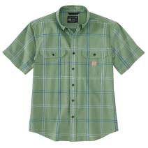 Loden Frost Loose Fit Midweight Short-Sleeve Plaid Shirt