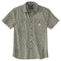 Dusty Olive Bandana Print Rugged Flex® Relaxed Fit Lightweight Short-Sleeve Print Shirt