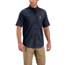 Navy Rugged Professional™ Series Relaxed Fit Canvas Short Sleeve Work Shirt