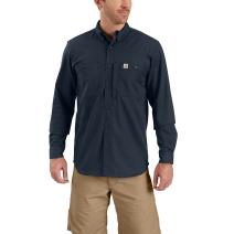 Navy Rugged Professional™ Series  Relaxed Fit Canvas Long Sleeve Work Shirt