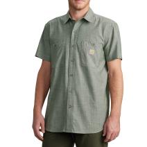 Forestry Green Cross Weave Rugged Flex™ Relaxed Fit Lightweight Short-Sleeve Shirt