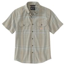 Chalk Loose Fit Midweight Short-Sleeve Plaid Shirt