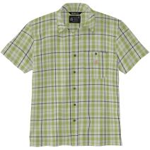 Algae Green Force Sun Defender™ Relaxed Fit Lightweight Short-Sleeve Plaid Shirt